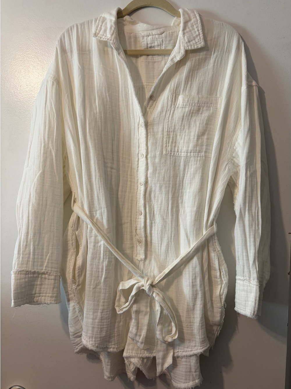 Aerie White Button-Up Romper with Tag